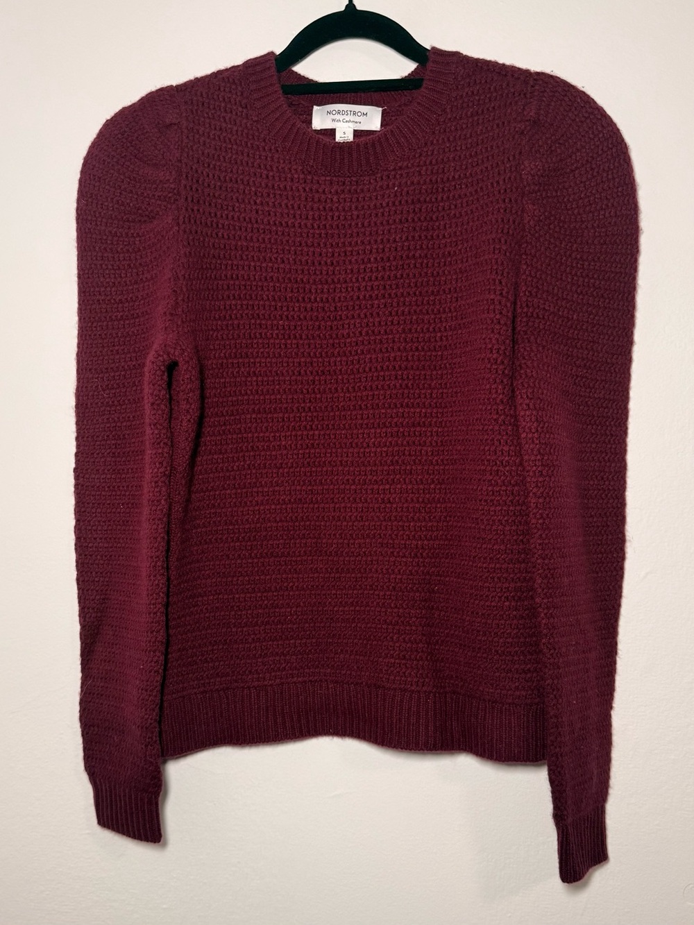Nordstrom Women's burgundy Cashmere Wool Pullover Size small S